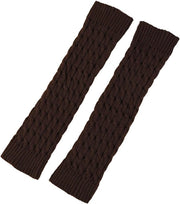 2 Pair di calze caldi e versatili, calzettoni per gambe, calze elastiche a maglia calda, calze garrate, riscaldatori per piedi, adatti per abbigliamento interno ed esterno, 40*8cm, marrone