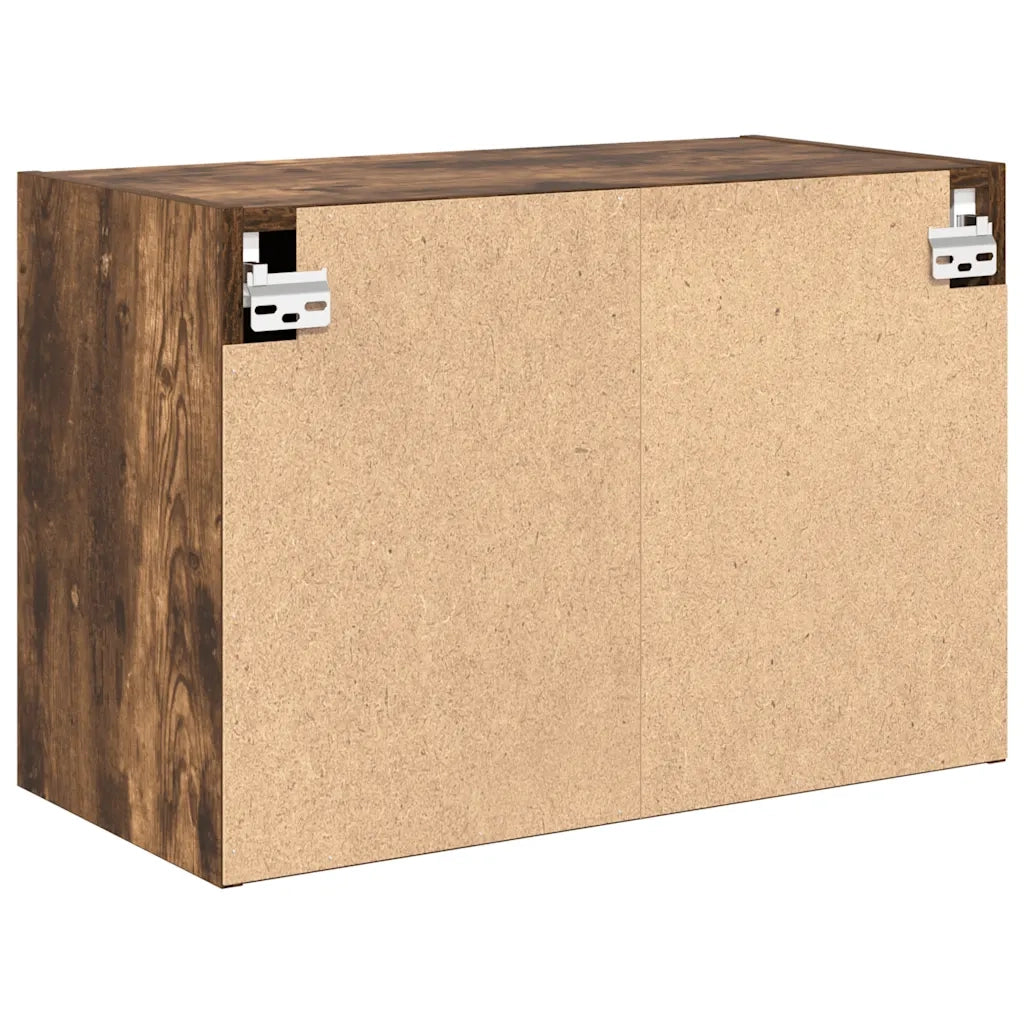 Pensili per Garage 2 pz Rovere Fumo in Legno Multistrato 860652
