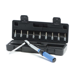 Set di chiavi dinamometriche 11 pz. 1/4" (6,35 mm) 5-25 Nm Cricchetto reversibile 9 prese S2