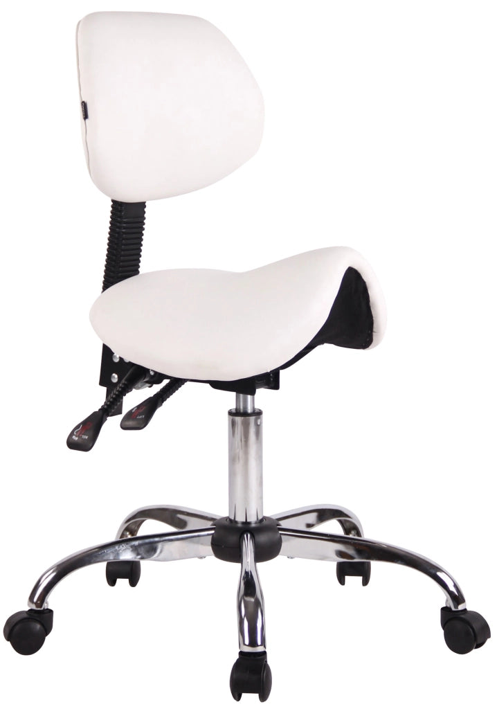 Sedia da lavoro Stuttgart in similpelle bianco
