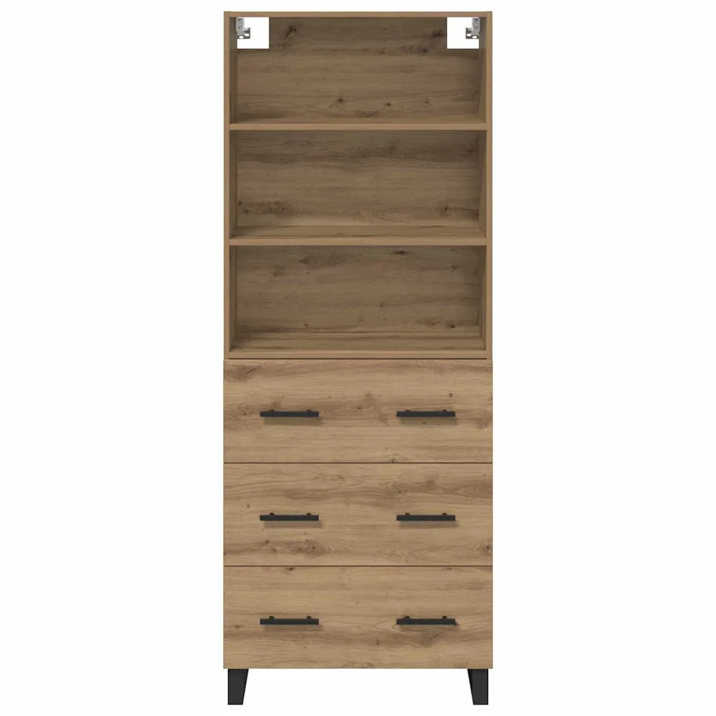 Credenza 2 pcs Rovere artigianale Legno multistrato