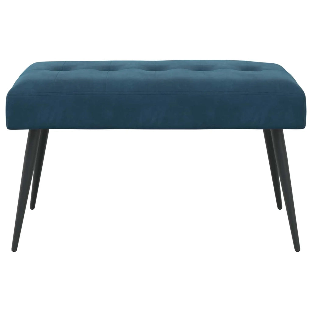 Panchina con bottoni imbottiti Blu 80 x 40 x 46 cm Velluto 42038524