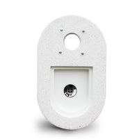 Base per Fontanda da Giardino 30x52x8 cm in Cemento Bianco Levigato