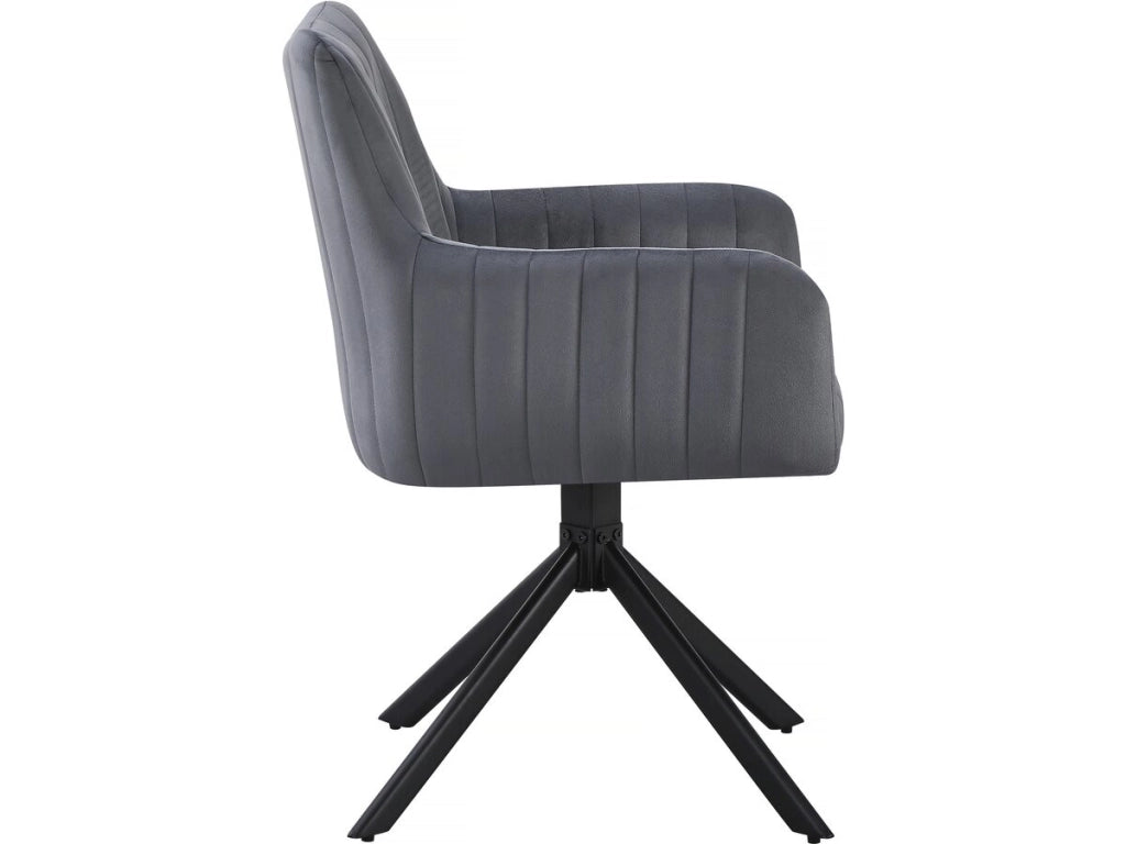 Set di 2 sedie in tessuto "Pharell" - 60 x 61 x 91 cm - Grigio