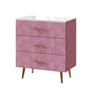 Vicco Cassettiera rosa 70 x 78.5 cm con 3 cassetti