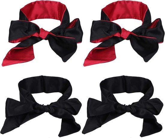 Slaapmasker con Lenzuola per Occhi in Bambù - Nero Rosso