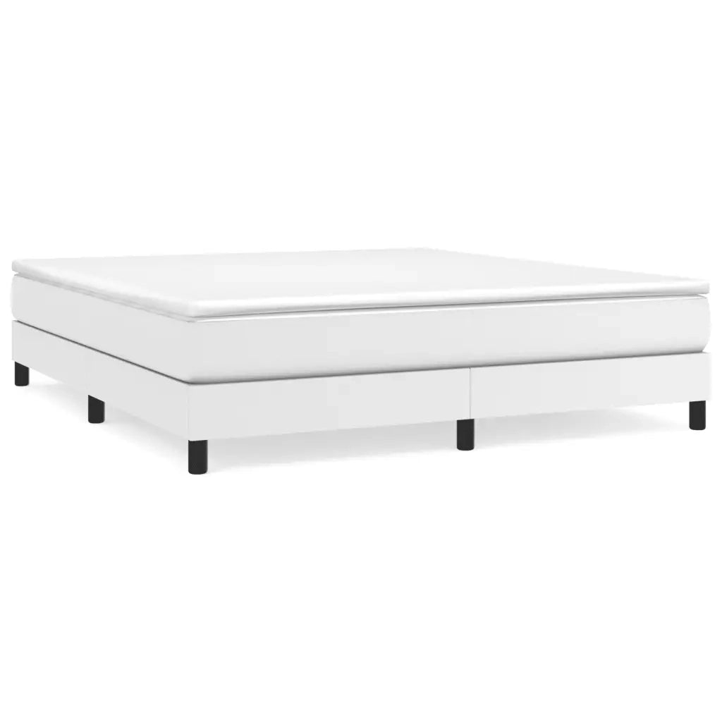 Giroletto a Molle con Materasso Bianco 160x200 cm in Similpelle 3144268