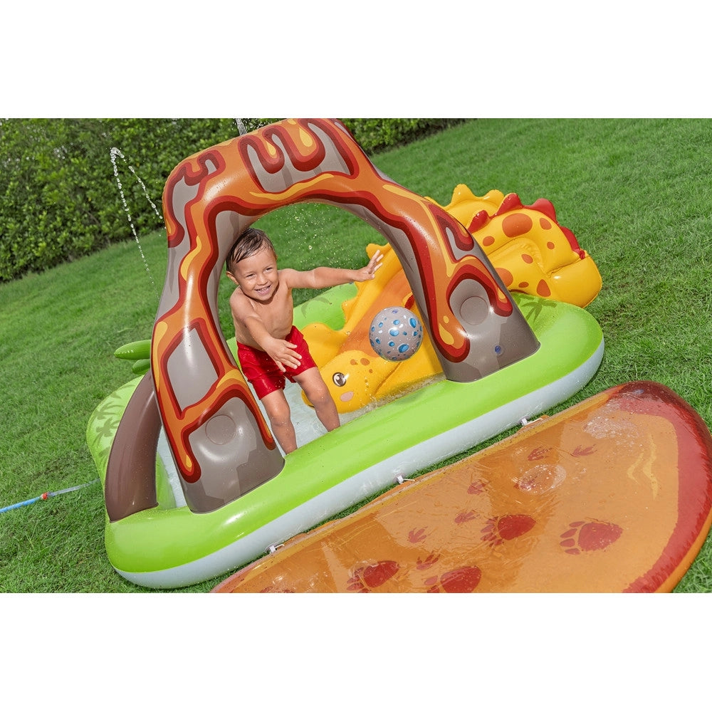 Trade Shop - Centro Parco Giochi Acquatico A Forma Di Vulcano Gonfiabile Piscina 262x188x102cm 53172 -