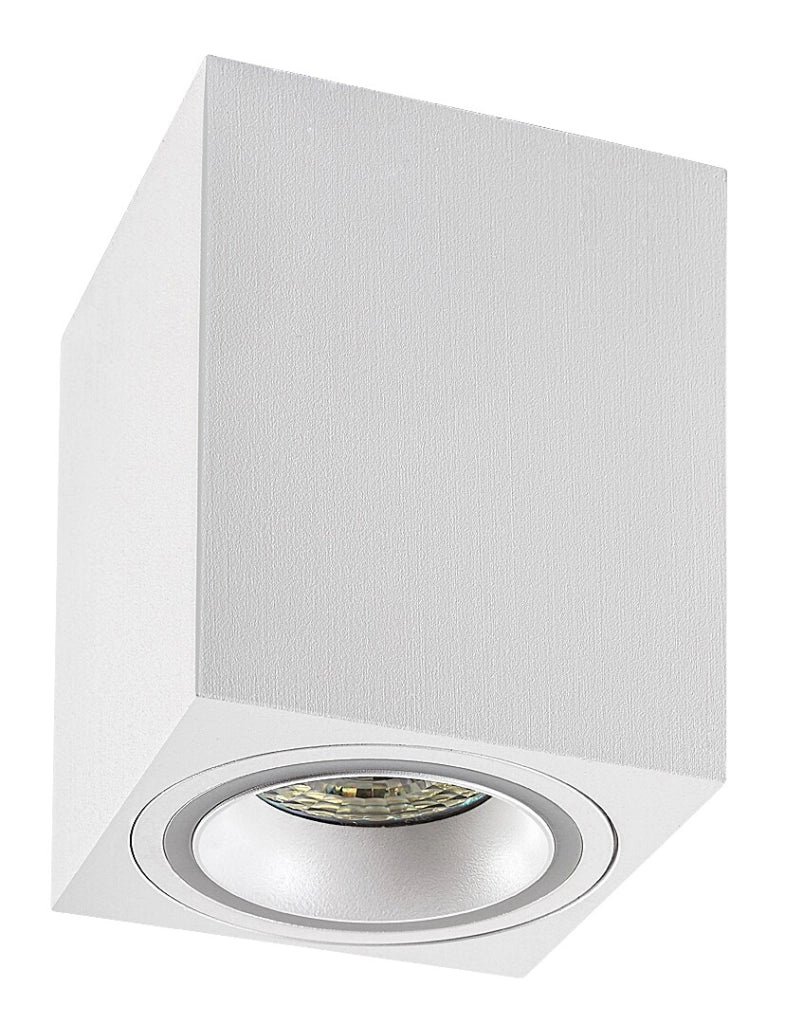 Spot soffitto moderno bianco quadrato GU10 25W Kobald