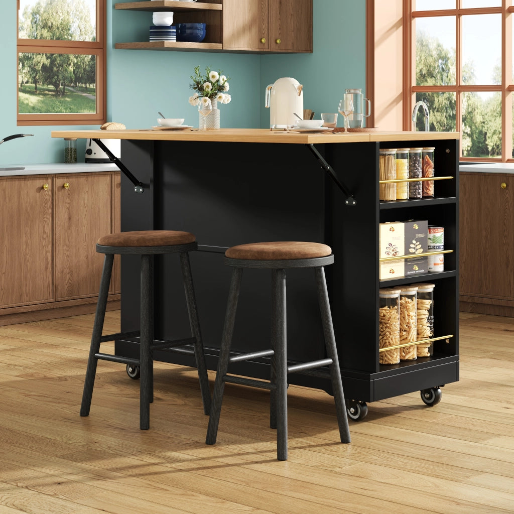 Tavolo da Pranzo Multifunzione con Contenitore ¨C MINIMAL ¨C Effetto Legno Nero