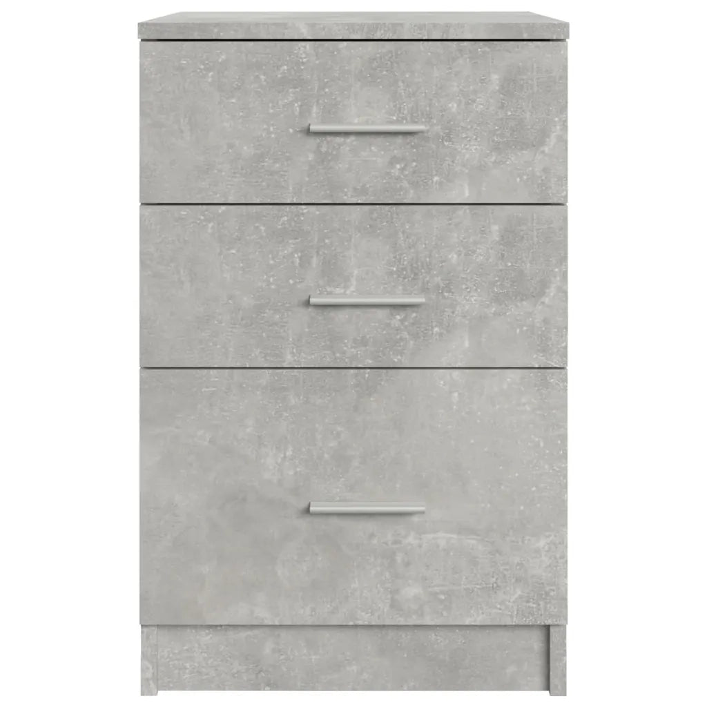 Comodino Grigio Cemento 40x40x63 cm in Legno Multistrato cod mxl 30998