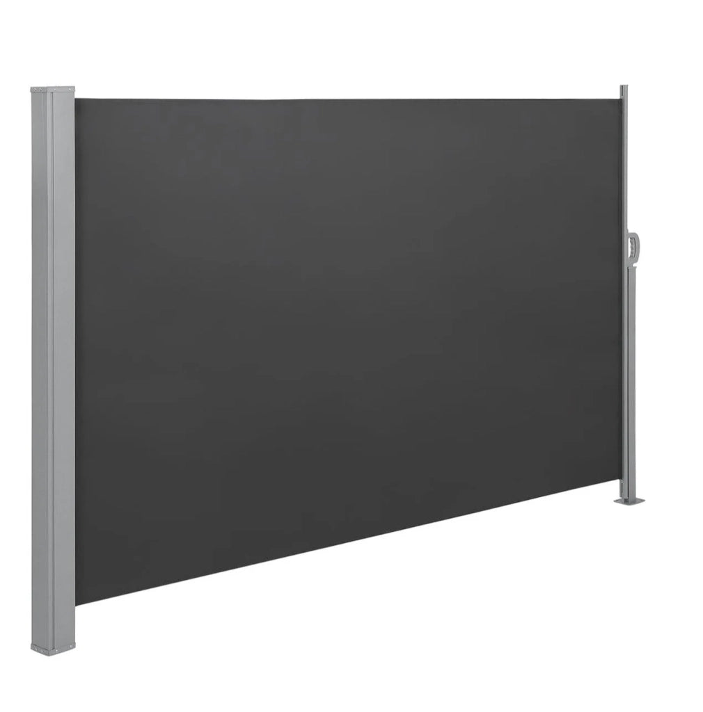 Tenda da sole laterale per balcone e terrazza parasole frangivista 180 x 300 cm (h x l) grigio scuro antracite 12_0001841