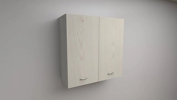 Pensile Scolapiatti H 90Xl 60Xp 33 Completo Di Scolapiatti In Acciaio Inox Larice Bianco