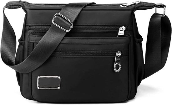 Borsa a tracolla premium per donne con cinturino largo - nera - borse a tracolla - borsa a cinturino - borsa elegante