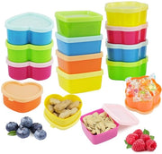 Piccoli contenitori con coperchi, plastici, 15 pezzi, 40 ml, contenitori per congelatore mini. Piccoli, contenitori ripiegabili per conservare snacks, spezie, salse e frutta.