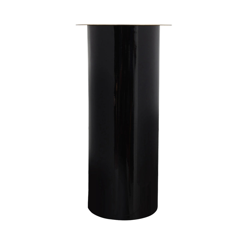 Candeliere da terra Art Deco in ferro nero e oro