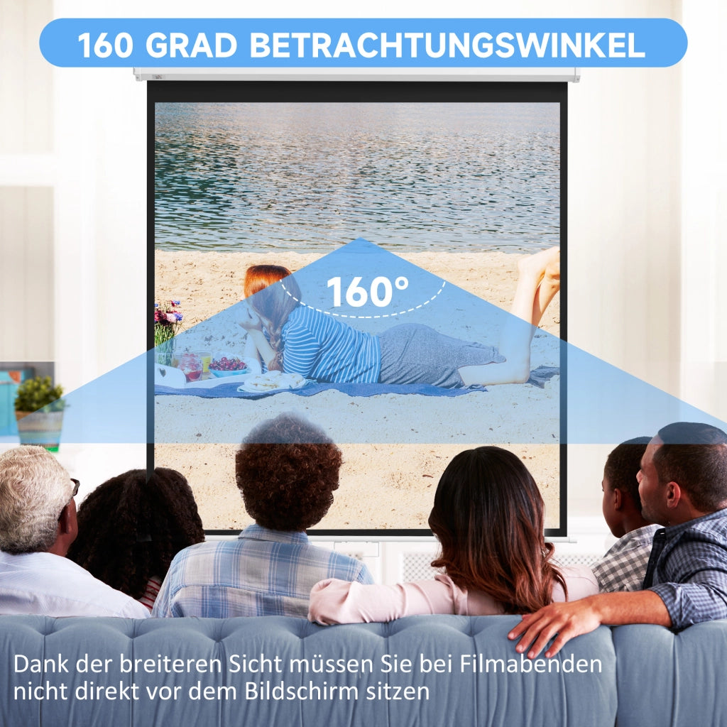 Schermo per Proiettore 178x178cm ¨C Xylo ¨C Formato 1:1 99 pollici HD 4K per Home Cinema