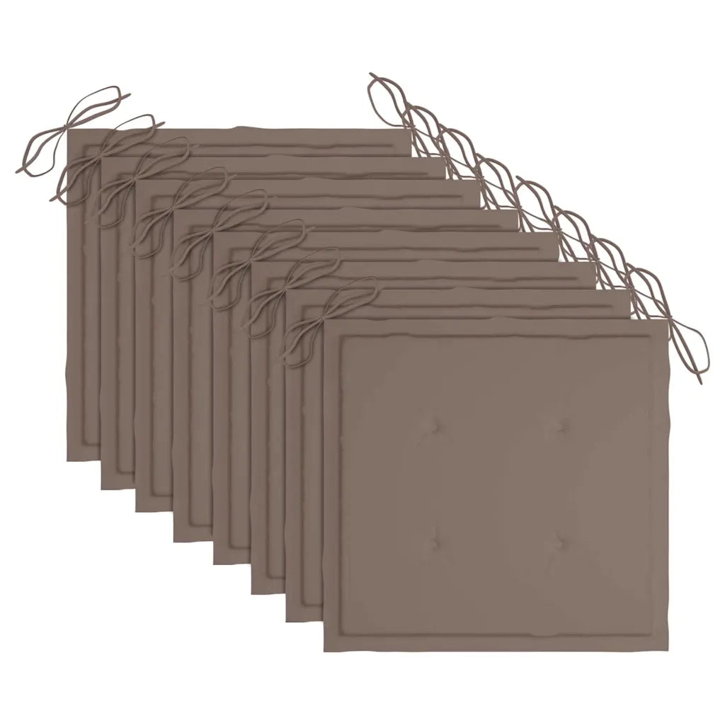 Sedie da Giardino con Cuscini 8 pz in Legno Massello di Acacia 3078532