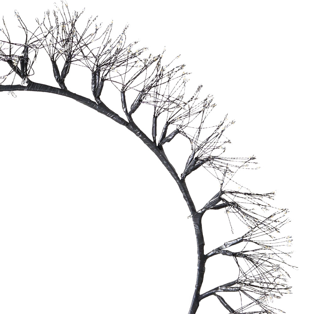 Accessorio decorativo natalizio a LED Luci LED Illuminazione Metallo Nero Ghirlanda natalizia per interni ed esterni