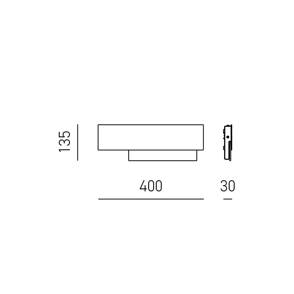 Lampada a Parete DOHA A/P 12W LED 1016lm 3000K Nero - Applique da Interno in Alluminio e Metacrilato Bisatinato - Gealuce