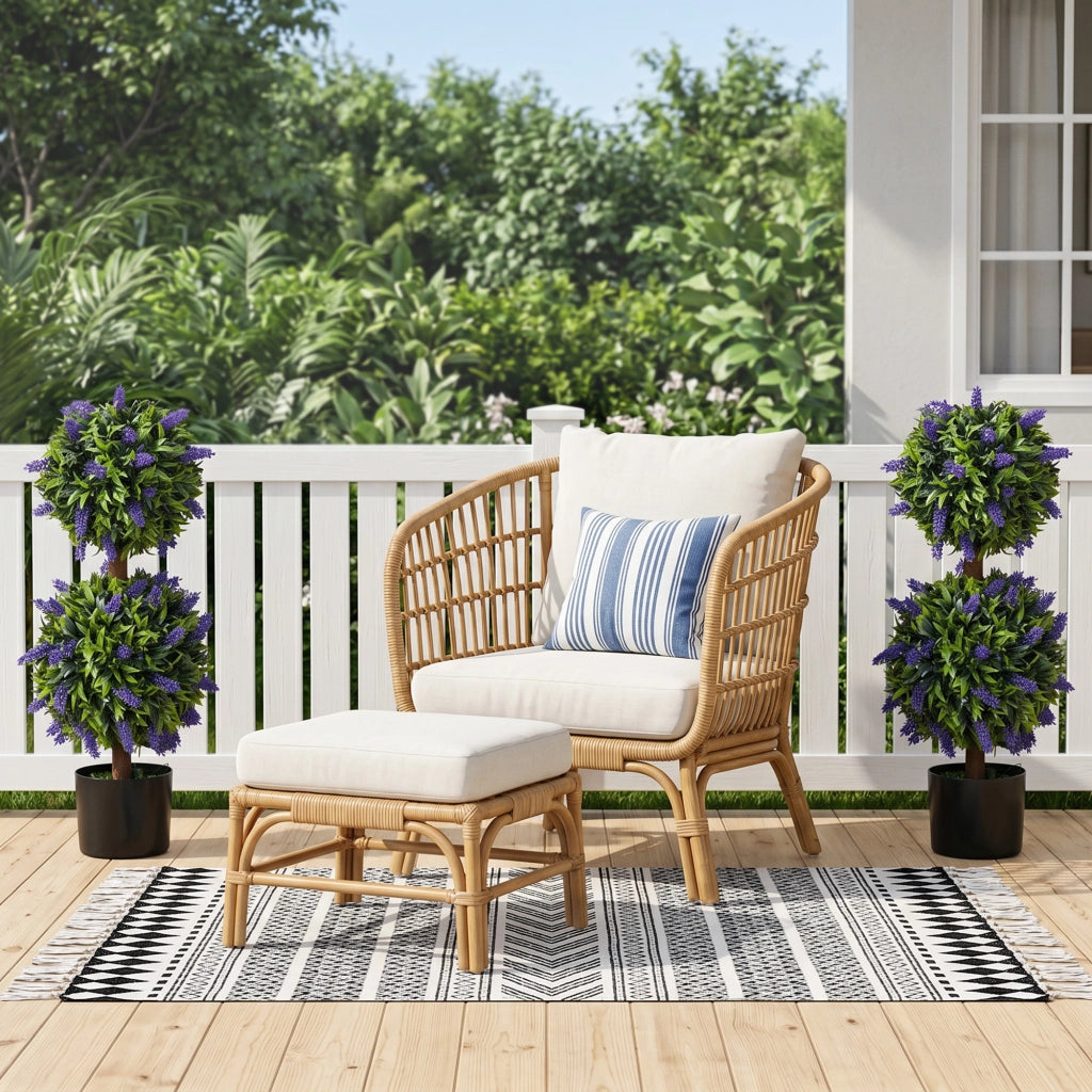 Set 2 Piante Artificiali con Vaso ¨C Xylo ¨C 70 cm Resistenti UV per Giardino e Interno