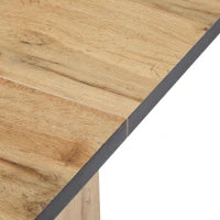 Tavolo da pranzo moderno con venature del legno, per 4-6 persone, 138,5x80x75 cm, Marrone chiaro