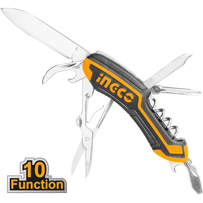 Coltello multifunzione tascabile campeggio escursionismo outdoor 10 attrezzi