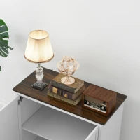 Credenza Cucina Moderna a 2 Ante con Ripiano Regolabile in Legno, 80x39.7x80cm, Bianco