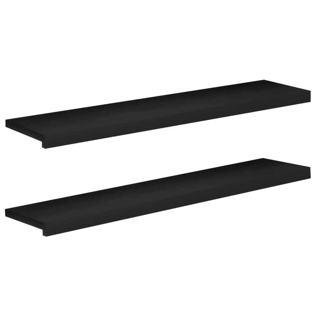 Tappeti per scale 2 pz 110 x 30 x 2 cm Nero 3446182