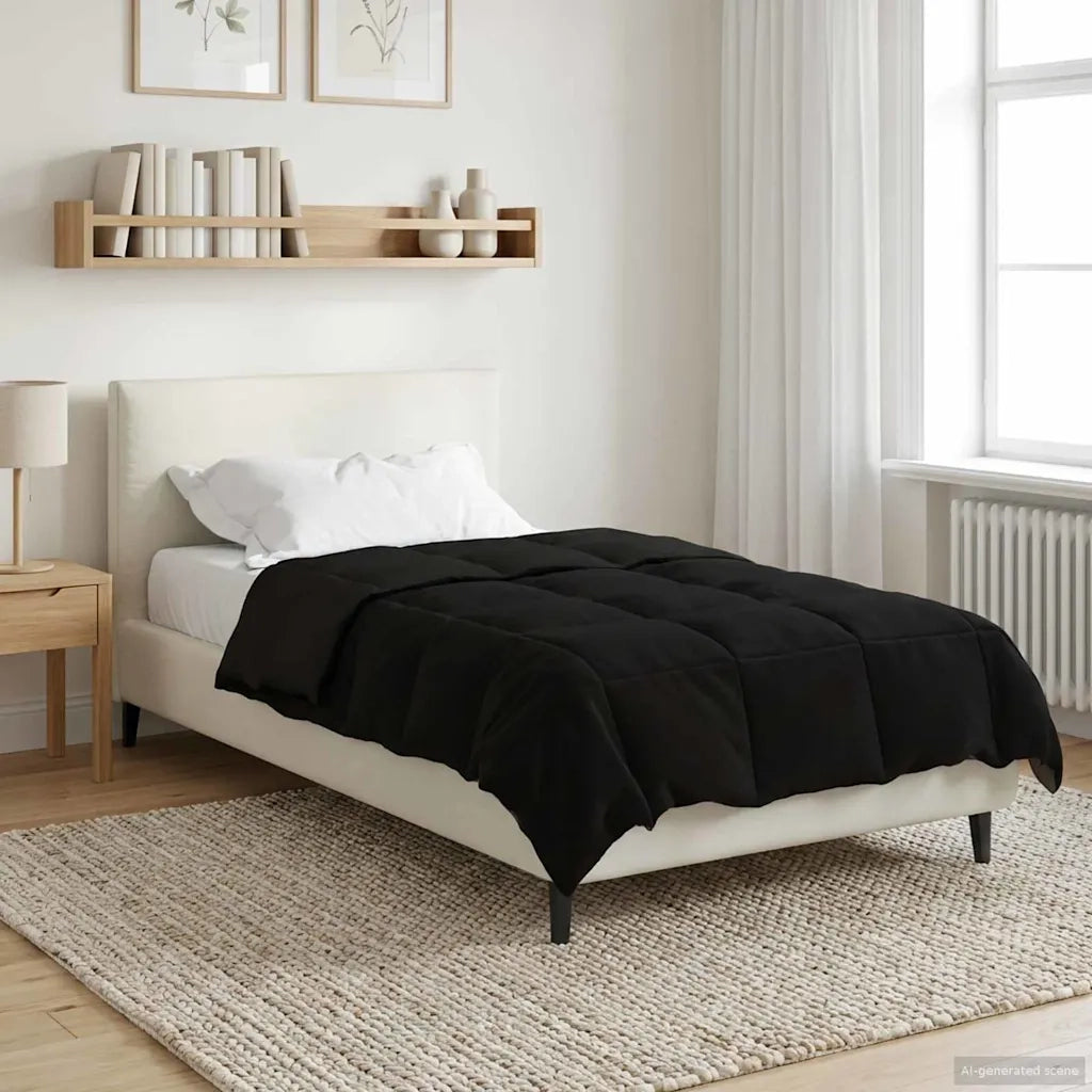 Piumino Letto Estivo 140 x 220 cm Estate Nero Traspirante 42025935