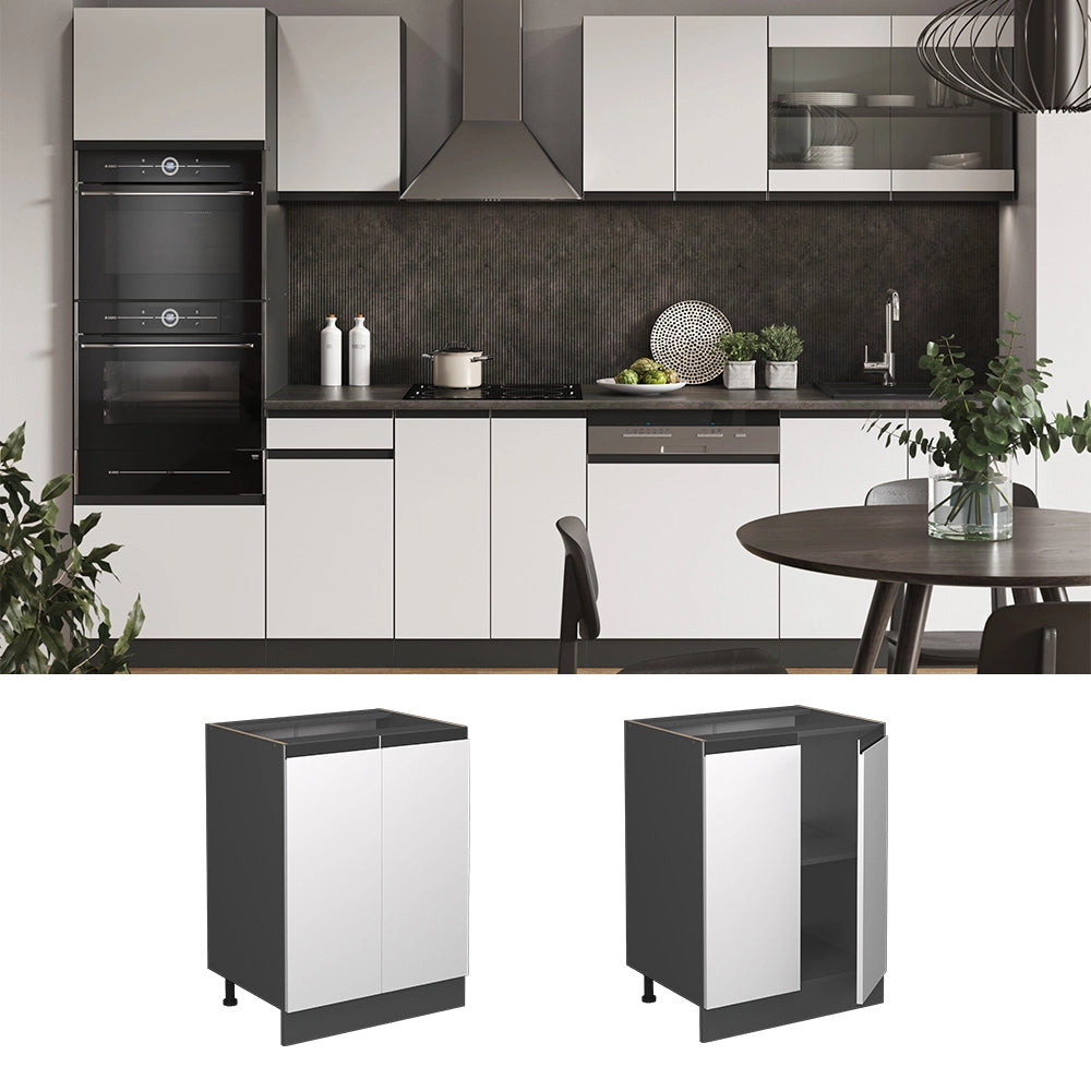 Vicco Mobiletto base cucina Bianco 60 cm PL Marmo