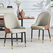 Set di 2 sedie da pranzo in ecopelle PU