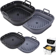 Accessori per Airfryer in Silicone - 2 Pezzi - Accessori Quadrati XXL - 55 l 64 l - Airfryer Opvougbile - 22 cm