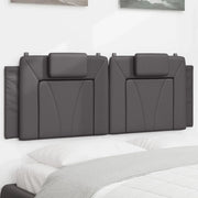 Cuscino Testiera Viana Grigio 140 cm in Similpelle 374793