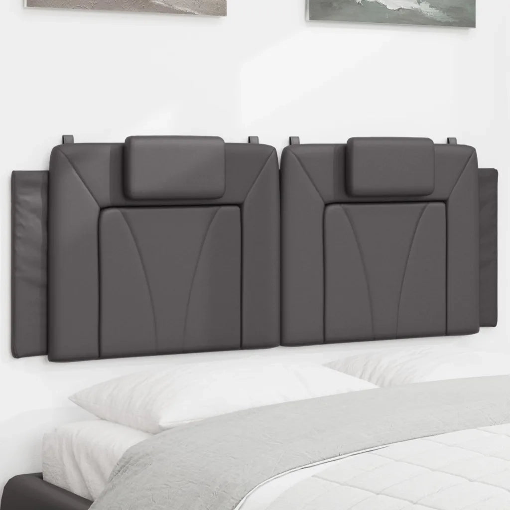 Cuscino Testiera Viana Grigio 140 cm in Similpelle 374793