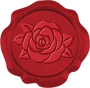 Etichette di sigillatura in cera - Rosa - Autoadesive - Rosso - Sigillo di busta - Timbro - Carte di invito di matrimonio - Abbellimenti per confezione regalo - Scrapbooking - Adatto per - Decorazioni di matrimonio - 50 pezzi - 30mm di diametro.