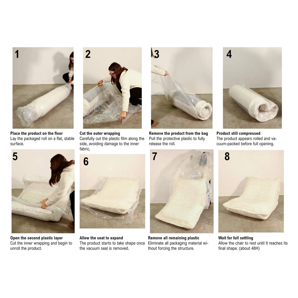 Poltroncina Abyane, Poltrona Reclinabile, 31x31x97h cm Bianco