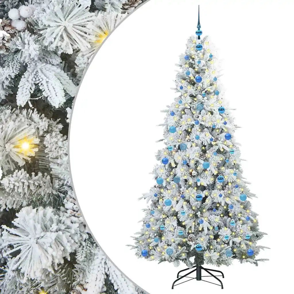 Albero di Natale Artificiale con Rami Pieghevoli Bianco 210 cm 3397504
