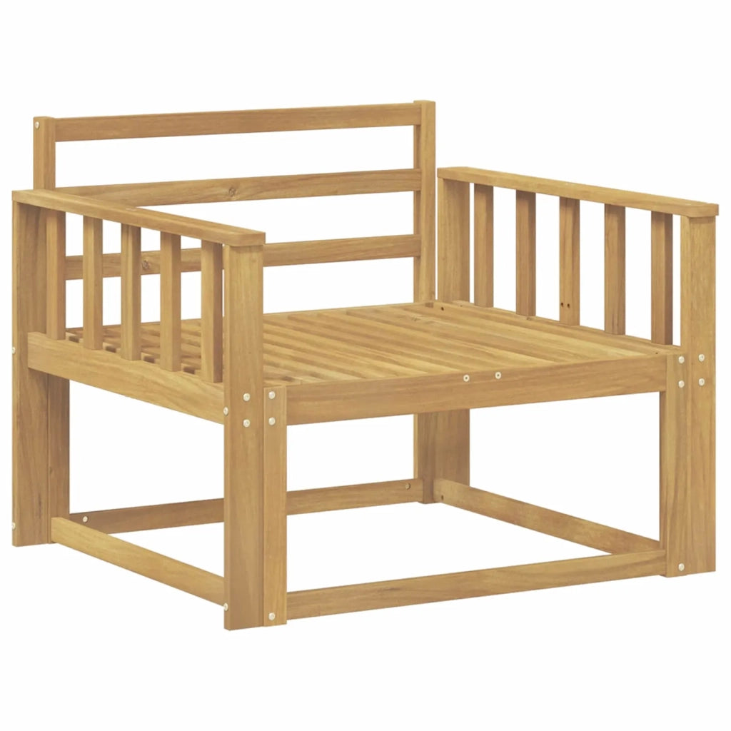 Divano centrale per esterno Legno di Acacia Massello Bianco 3439003