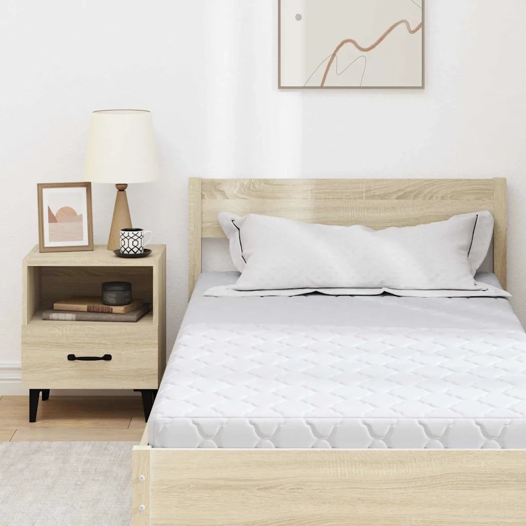 Materasso Bianco 90 x 190 cm Tessuto Jacquard