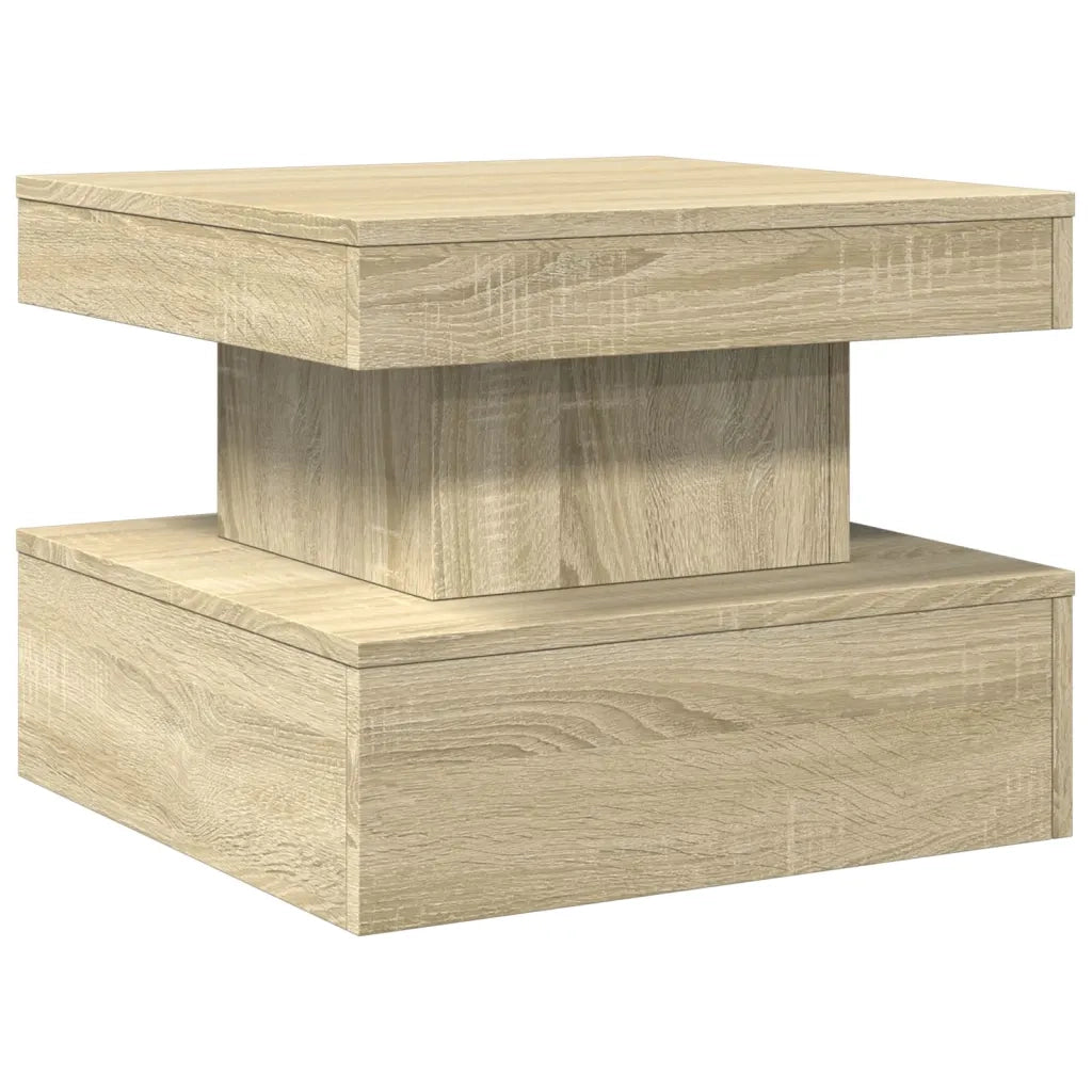Tavolino da salotto | Tavolino da caff¨¨ | Tavolino da Soggiorno Gambe in Metallo Rovere Sonoma 50x50x40 cm