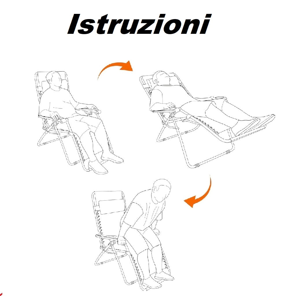 Kit 2 Sedie Sdraio Gravità Zero Reclinabili Pieghevoli Textilene Traspirante Corallo