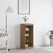 Sideboard con Luci LED Rovere Artigianale 41x37x100 cm