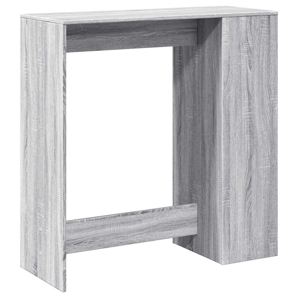 vidaXL Tavolo Bar con Rastrelliera Grigio 101x40x103,5 cm Multistrato