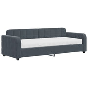 Divano letto | Sof¨¤ letto | Letto singolo con Materasso Grigio Scuro 80x200 cm in Velluto