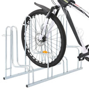 Supporto per 4 Bici da Pavimento Autoportante Acciaio Zincato 4005570