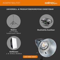 Emerger 200 flash fotografico con potenza di 200 Ws, radio a 2,4 GHz, tempo di ricarica breve, luce LED dimmerabile per studio foto