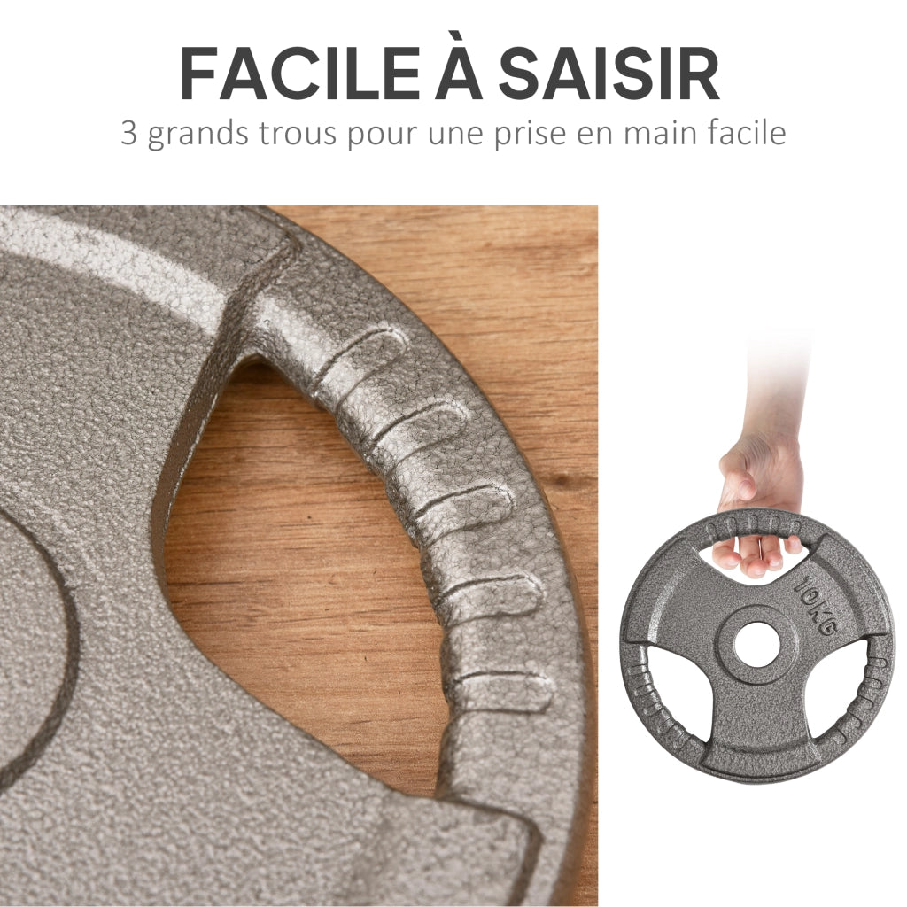 Dischi Pesi 2,5/2,5/5/5 kg ¨C Zephmum ¨C 4 Dischi Allenamento Acciaio