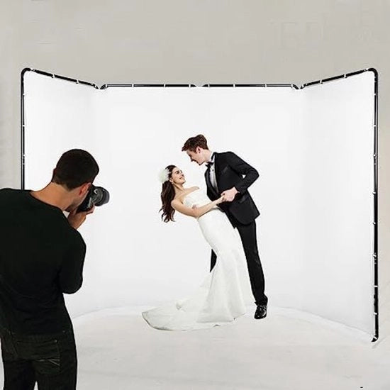 Kit di Fotostudio Portatile con Sostegno per Retroilluminazione Bianca