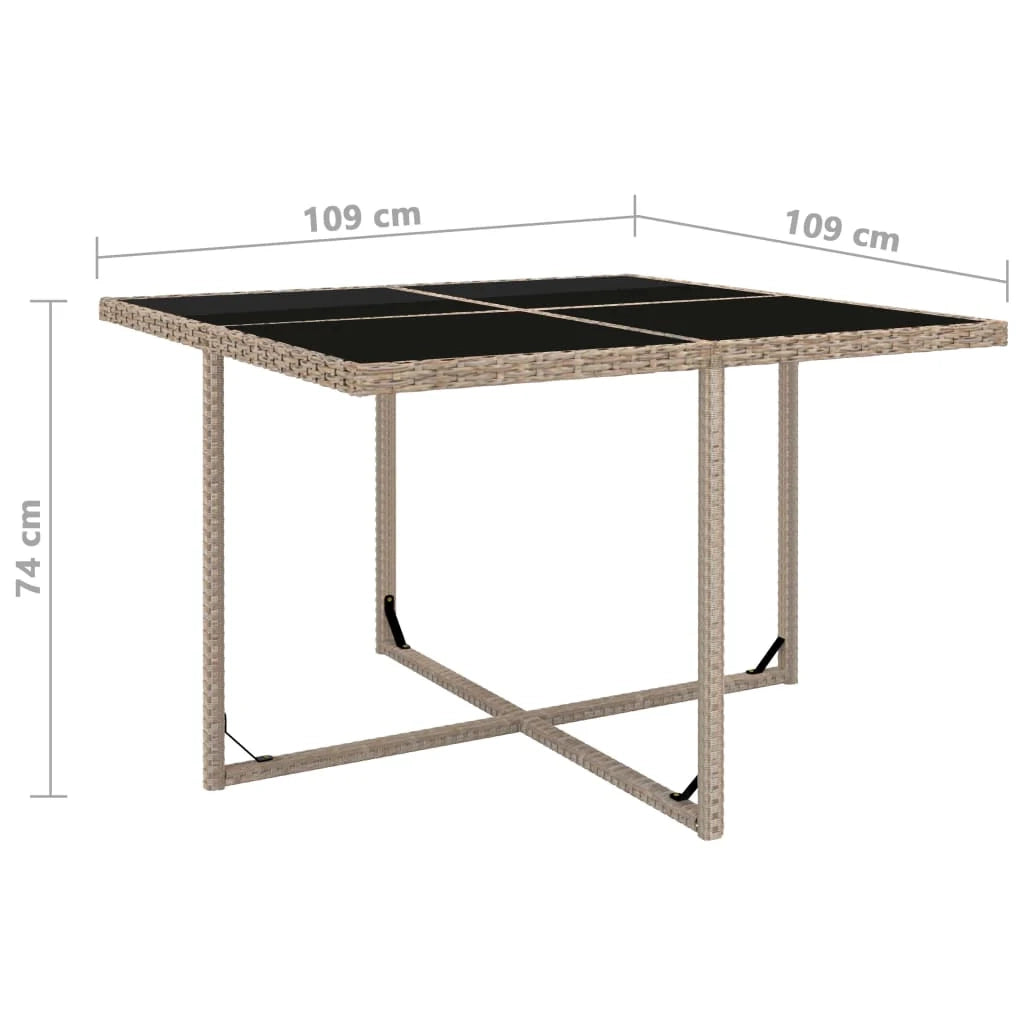 Set di mobili da giardino mobili da esterno 5 pezzi con cuscini resina intrecciata beige 02_0016430